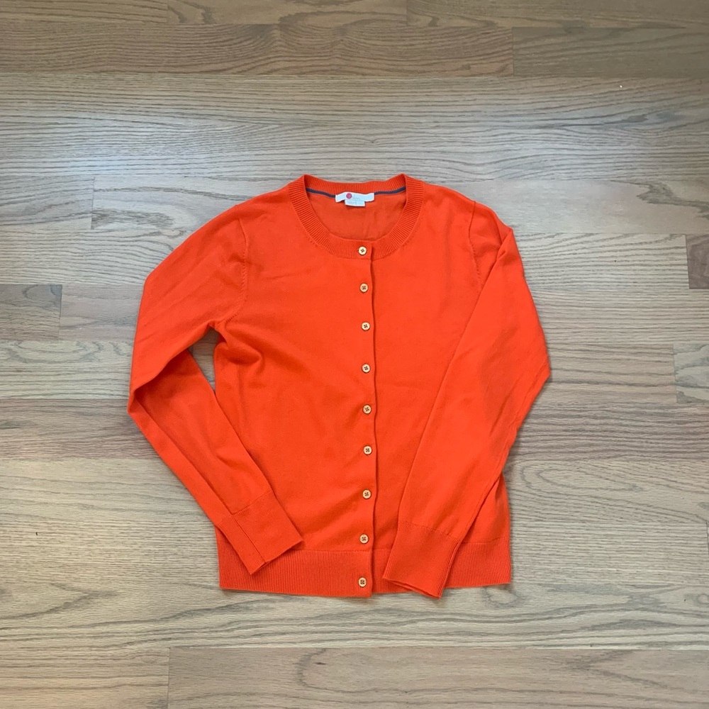 Boden Orange cardigan size S